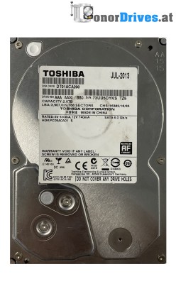 Toshiba - DT01ACA200 - SATA - 2 TB - PCB. 220 0A90380 01