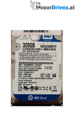 Western Digital WD3200BPVT-75JJ5T0 - 320 GB - PCB 2060-771820-000  Rev. A*