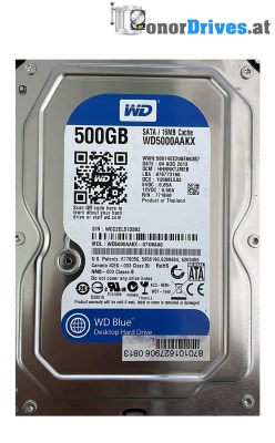 Western Digital - WD5000AAKX-07U6AA0 - SATA - 500 GB - PCB.2060-771640-003 Rev.A