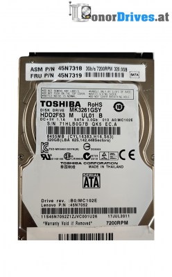 Toshiba MQ01ABD050 - HDKEB35MAA02 T- SATA -500 GB - PCB G003138A