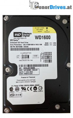 Western Digital - WD1600BB-00GUA0 - IDE - 160 GB - PCB. 2060-001266-001 Rev. A