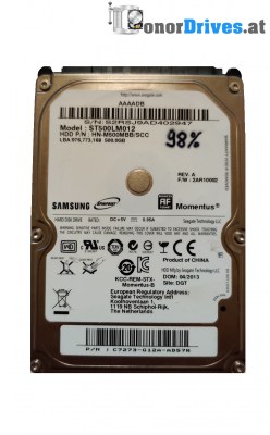 Samsung ST500LM012 - HN-M500MBB/SCC - SATA - 500 GB -  PCB BF41-00354A 00  Rev 