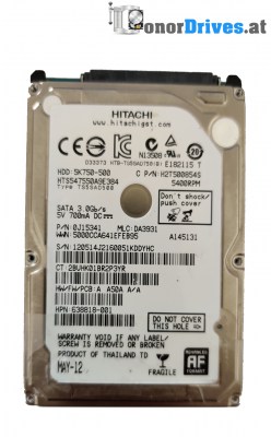Hitachi HTS541010A9E680 - 0J47773 - SATA - 1 TB - PCB 220 0A90351 01 Rev.