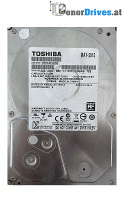 Toshiba - DT01ACA200 -HDKPC09A0A01 S - SATA - 2 TB - PCB. 220 0A90380 01