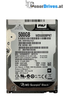 Western Digital - WD5000LPCX-21VHAT0 - SATA - 500 GB - PCB.2060-800025-001 Rev.P1