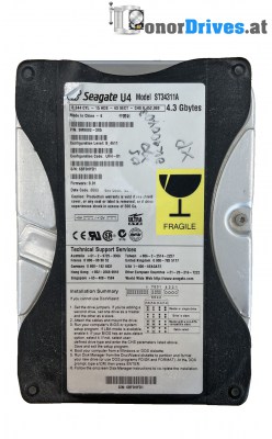 Seagate ST340810A - 9T7002-303 - IDE - 40 GB
