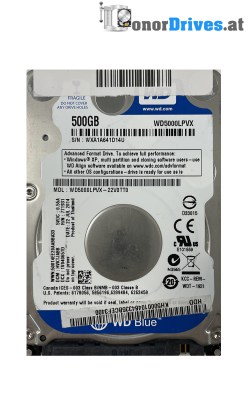 Western Digital - WD5000LPVX-22V0TT0 - SATA - 500 GB - PCB.2060-771959-000 Rev.A