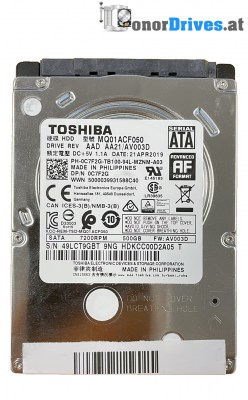 Toshiba - MQ001ACF050 - 500 GB - Pcb G003235C